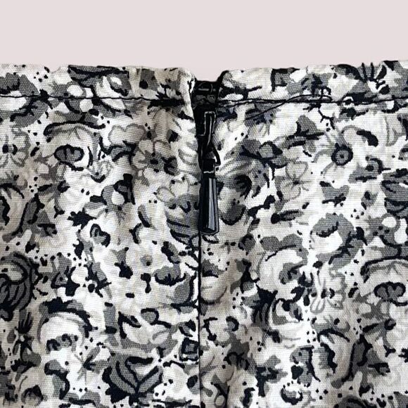 Lane Bryant Mini Skirt Venezia Jeans Gray Floral Beaded Stretchy Sz 20 2X - Picture 8 of 13